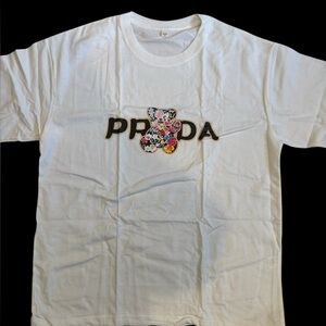 UNISEX US SIZE XL 100% COTTON FASHION T SHIRT PRADA BEAR BLACK